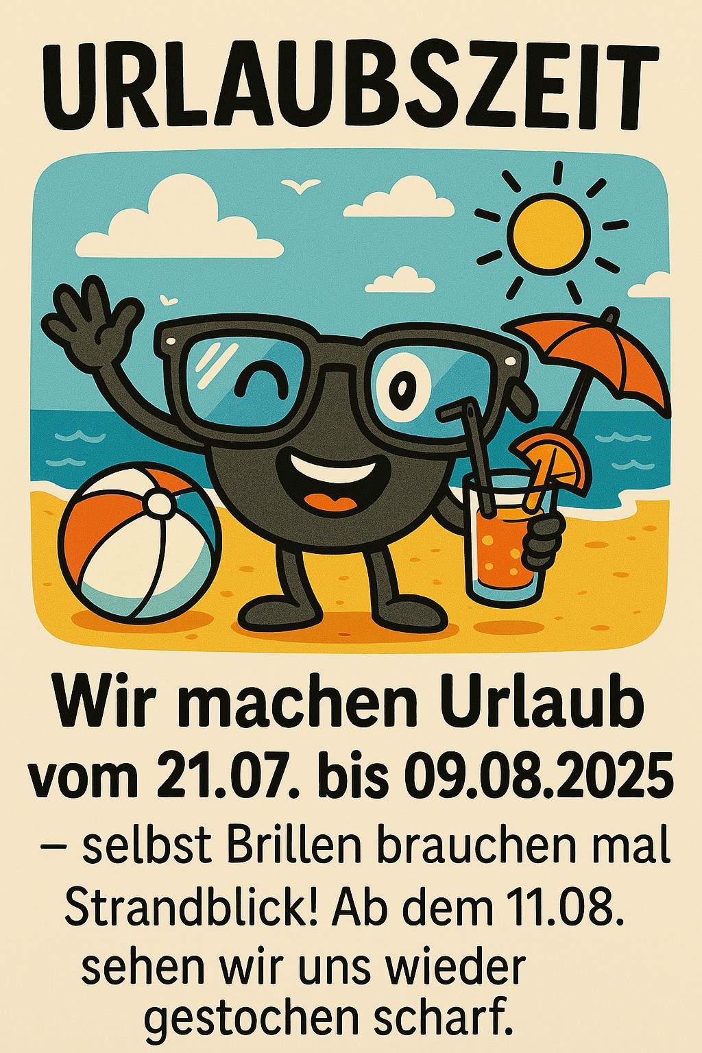 Urlaubsankündigung