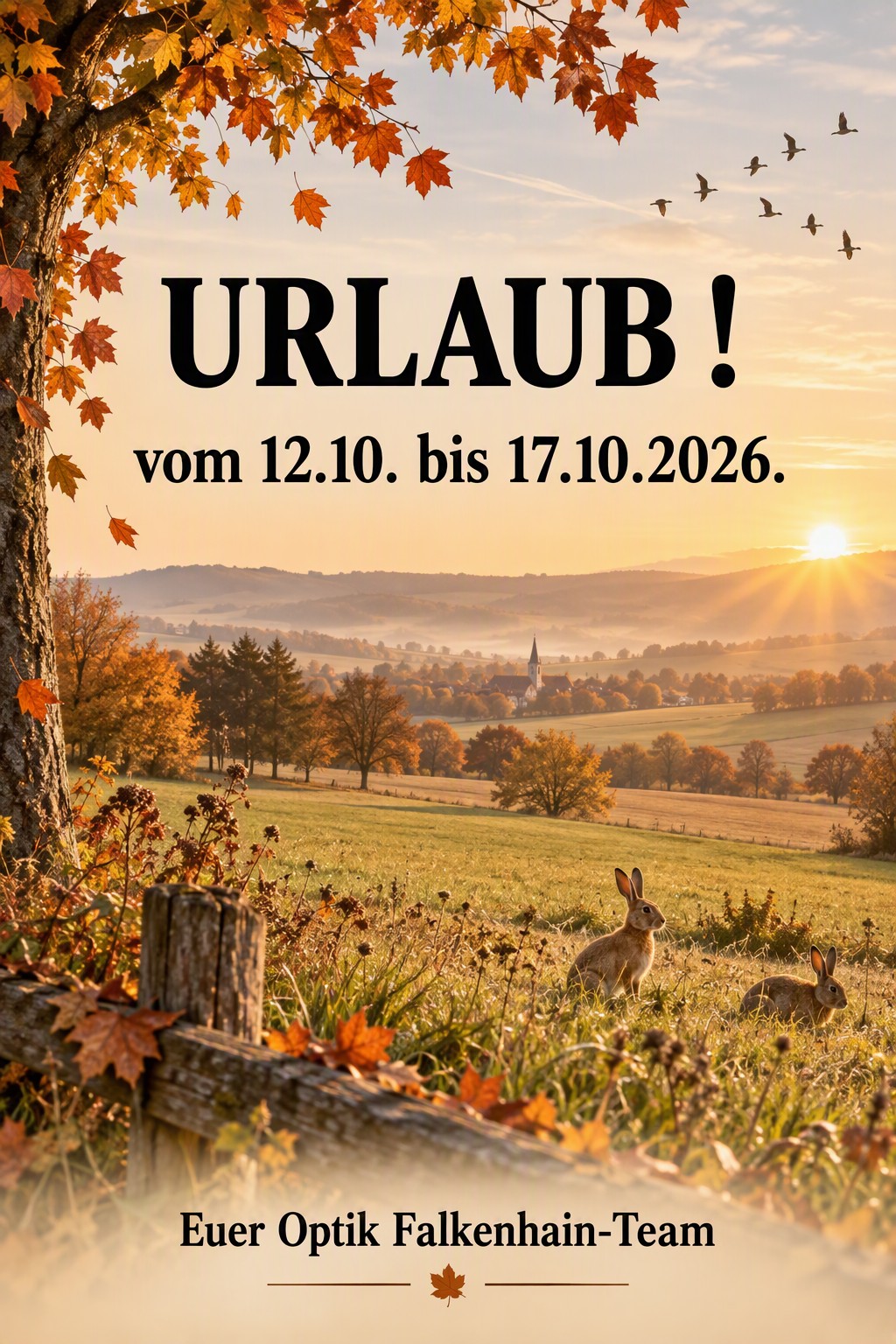 Urlaubsankündigung
